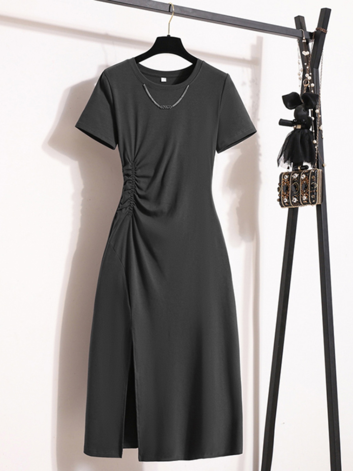Abito Casual Elegante a Manich - Korean Style A Line Shirt Dress recensione e prezzo