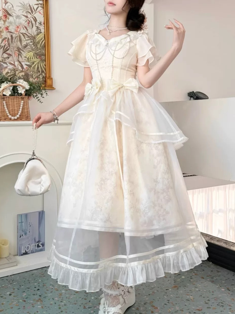 Abito da donna con design a fi - French Vintage Floral Midi Dress recensione e prezzo